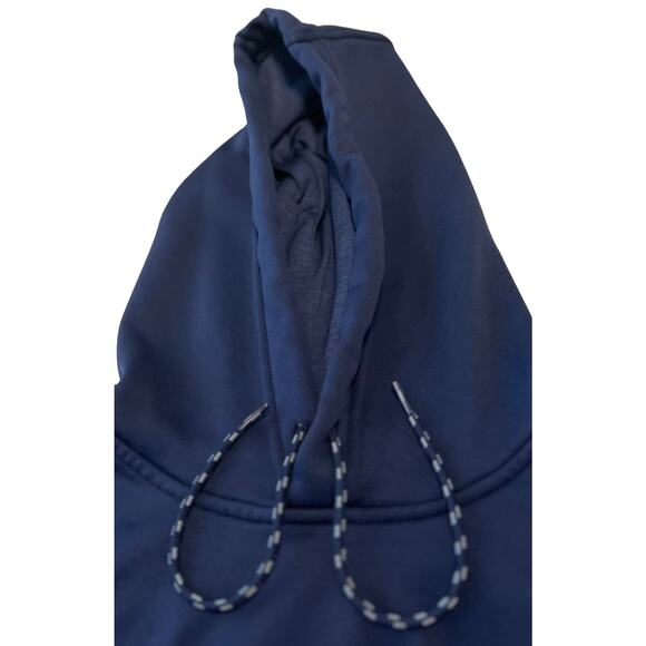 UNDER ARMOUR HOODIE SWEATSHIRT, WOMENS, SP, NAVY BLUE, LONG SLEEVES HAND WARMER - Picture 7 of 11